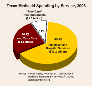 Texas Medicaid Spending by Service, 2005