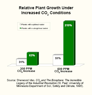 Relative Plant Growth Under increased CO2 Conditions